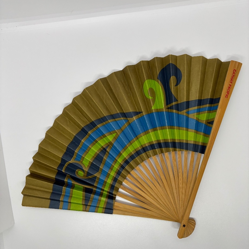 Cathay Pacific Vintage Paper Handheld Folding Fan